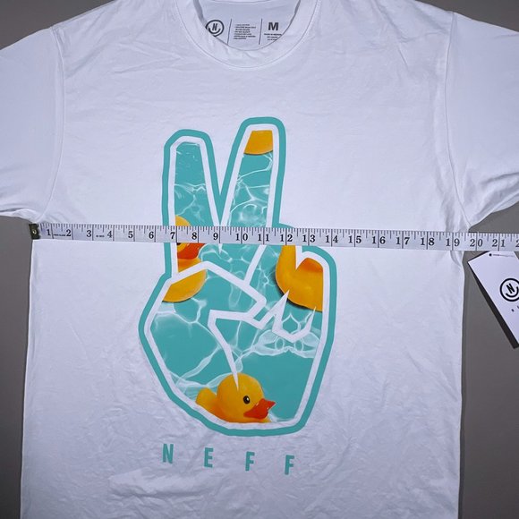 NWT - NEFF T-Shirt Peace Sign with Rubber Ducks in Water Size Medium . - Picture 4 of 8